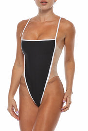 Amelia one piece high leg